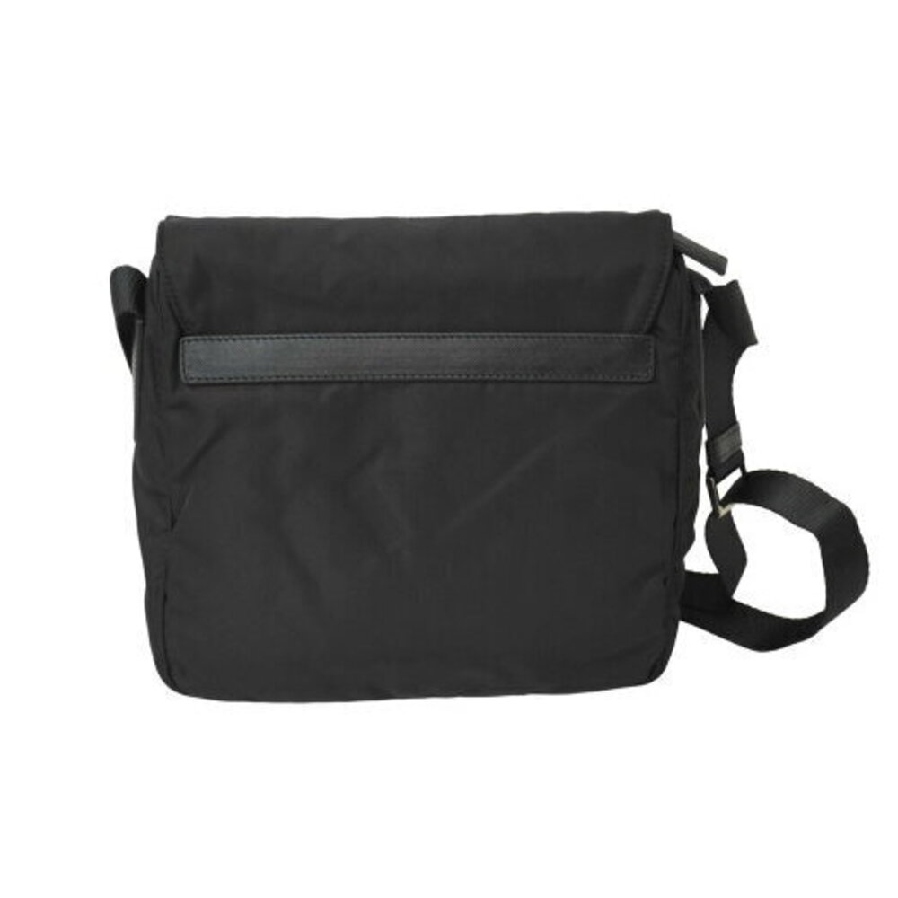 Prada cross shoulder bag triangular logo plate bl… - image 3